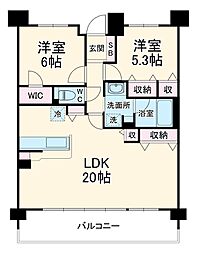 パデシオン京都七条 4階2LDKの間取り