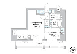 イストワール阿佐ヶ谷 4階1LDKの間取り