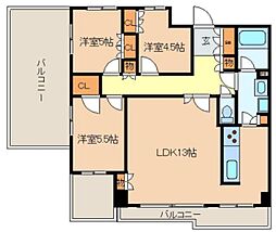 レジディア文京音羽 10階3LDKの間取り