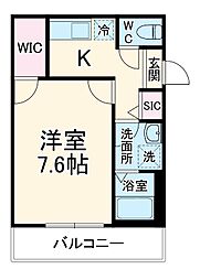 (仮称)キャメル川越並木8 1階1Kの間取り