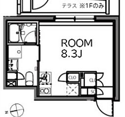 ASTILE 練馬北町 3階ワンルームの間取り