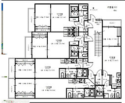 （仮称）千葉寺町新築アパート 2階1LDKの間取り