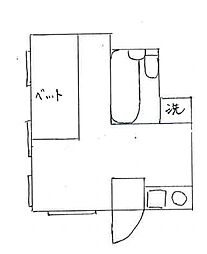 リ・カーヴII 3階1Kの間取り