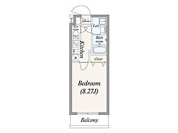 ＧＲＡＮ ＰＡＳＥＯ 谷在家 8階1Kの間取り