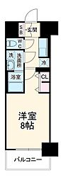 S-RESIDENCE四日市市堀木amante 6階1Kの間取り