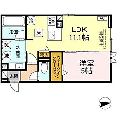 D-ASTRO 1階1LDKの間取り