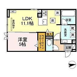 D-ASTRO 1階1LDKの間取り