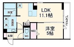 D-ASTRO 3階1LDKの間取り