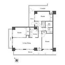 グリーンフィールド大山 2階3LDKの間取り