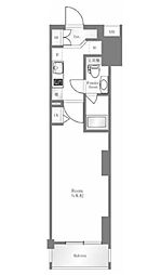 アイル川崎ステーションプラザ 4階1Kの間取り