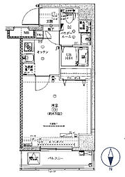 JR総武線 錦糸町駅 徒歩9分の賃貸マンション 2階1Kの間取り