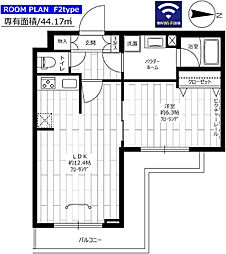 ＢＲＥＥＺＥ　ＭＡＩＳＯＮ　ＨＩＫＡＷＡＤＡＩ 4階1LDKの間取り