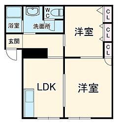 間取図画像 2DK