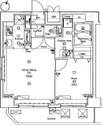 グランヴァン板橋本町II 10階1LDKの間取り