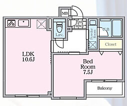 Ｍａｉｓｏｎ　ｄｅ　Ｍ 2階1LDKの間取り