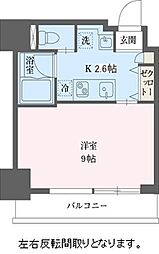 JR京浜東北・根岸線 赤羽駅 徒歩5分の賃貸マンション 6階1Kの間取り