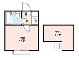 コーポ巣鴨　A棟 1階1Kの間取り