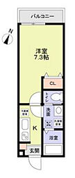 ＣＲＡＳＴＩＮＥ金町2丁目 1階1Kの間取り