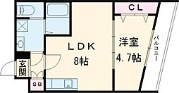 ＡＲＣＡ嵯峨嵐山 3階1LDKの間取り