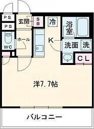 ル・ボワ武蔵境 1階1Kの間取り