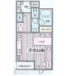 コンフォート荻窪 3階1Kの間取り