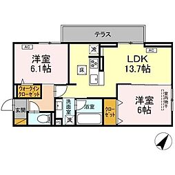 間取図画像 2LDK