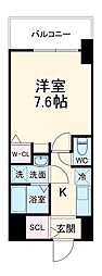 ベイサイドパークOSAKAノースレジデンシス 6階1Kの間取り