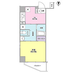 W723 5階1DKの間取り