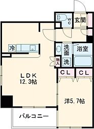 アヴェニーユ弐番館 302 3階1LDKの間取り
