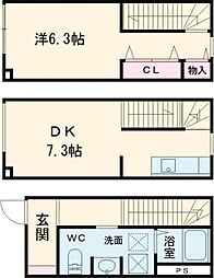 東堀切1丁目新築計画 109 1階1DKの間取り