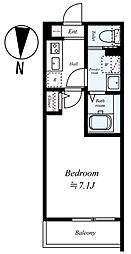 坂戸市南町IIA 2階1Kの間取り