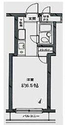 日神パレステージ代田橋 2階ワンルームの間取り