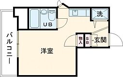 ブランシェ十条 2階ワンルームの間取り