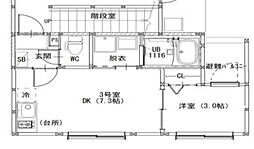 Reve Court 1階1DKの間取り
