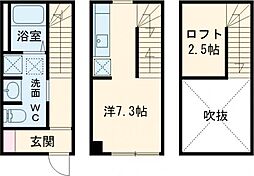 MOK-TERRACE NERIMA Villa 106 1階ワンルームの間取り