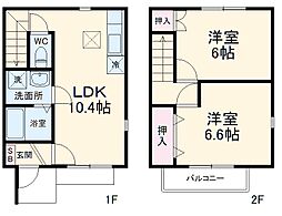 コーポグラシアス 1階2LDKの間取り