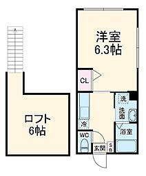 サニーサイド湘南深沢 105 1階1Kの間取り