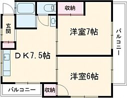 間取図画像 2DK