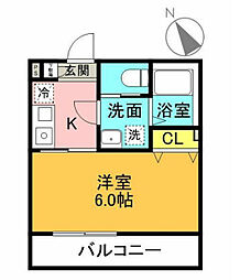 間取図画像 1K