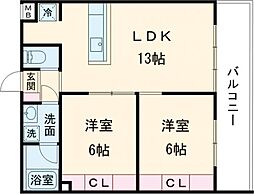 間取図画像 2LDK