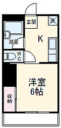 トーシンハイツ堀江 1Kの間取図画像
