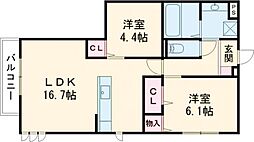 間取図画像 2LDK