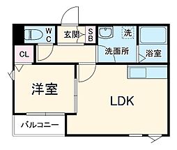 （仮称）ＲＩＴＺ　ＣＯＵＲＴ　池田 101 1階1LDKの間取り