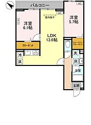 間取図画像 2LDK