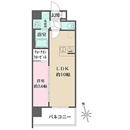 リヴェント玉造 1101 11階1LDKの間取り