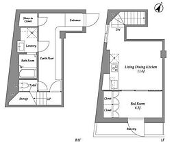 間取図画像 1LDK