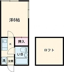 セント・メゾン船堀 1Kの間取図画像