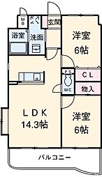 間取図画像 2LDK