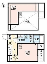 ＫＡＨＡＬＥ八千代Ａ 1階ワンルームの間取り
