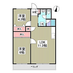 間取図画像 2LDK